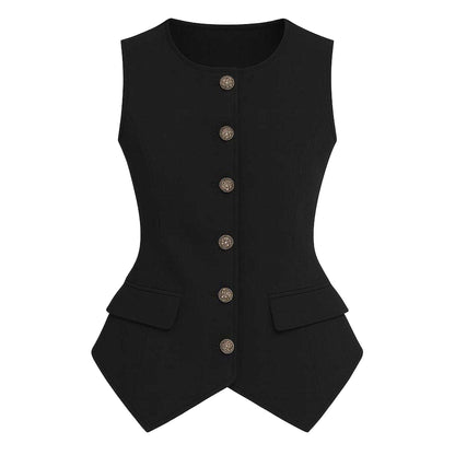 Black - Front - I Saw It First Womens-Ladies Waistcoat