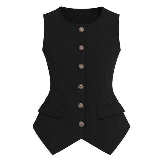 Black - Front - I Saw It First Womens-Ladies Waistcoat
