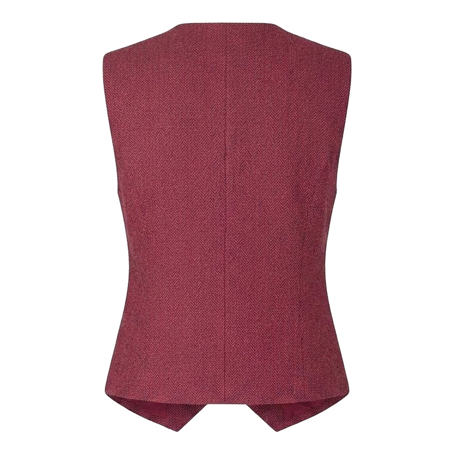 Pink - Back - Lily And Lionel Womens-Ladies Pandora Herringbone Sleeveless Waistcoat