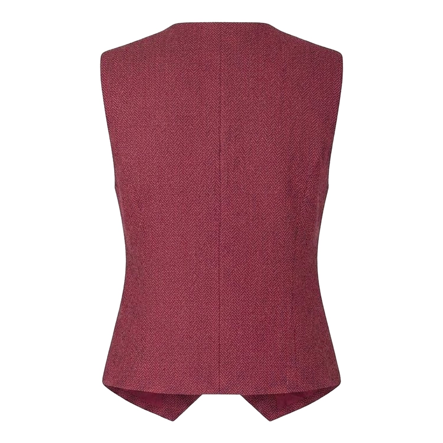 Pink - Back - Lily And Lionel Womens-Ladies Pandora Herringbone Sleeveless Waistcoat