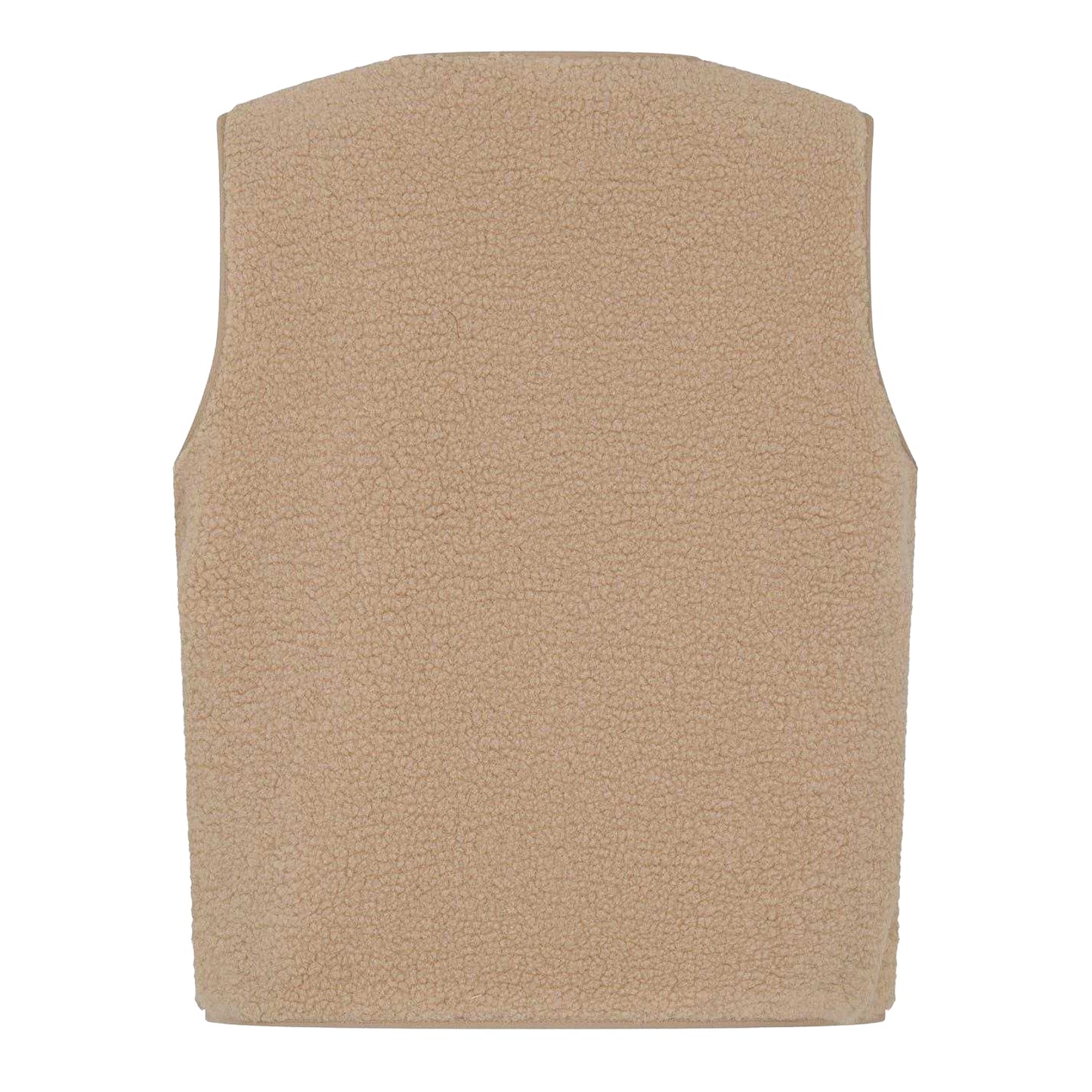 Beige - Back - Lollys Laundry Womens-Ladies Hugo Patterned Fleece Waistcoat