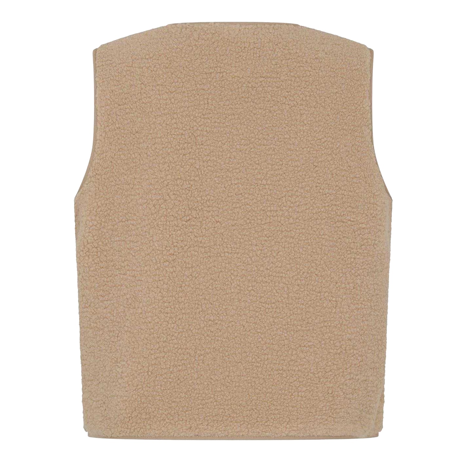 Beige - Back - Lollys Laundry Womens-Ladies Hugo Patterned Fleece Waistcoat