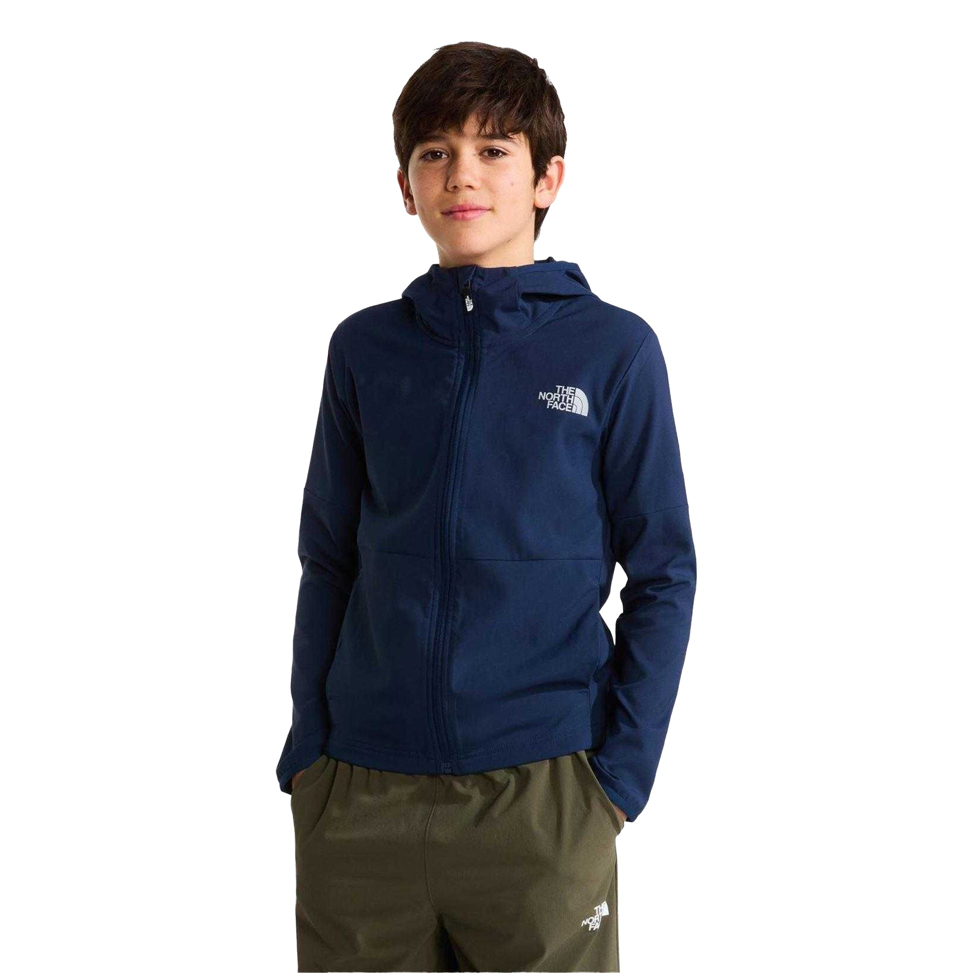 Navy Blue-Silver - Side - The North Face Mens Trail Full Zip Tracksuit Top