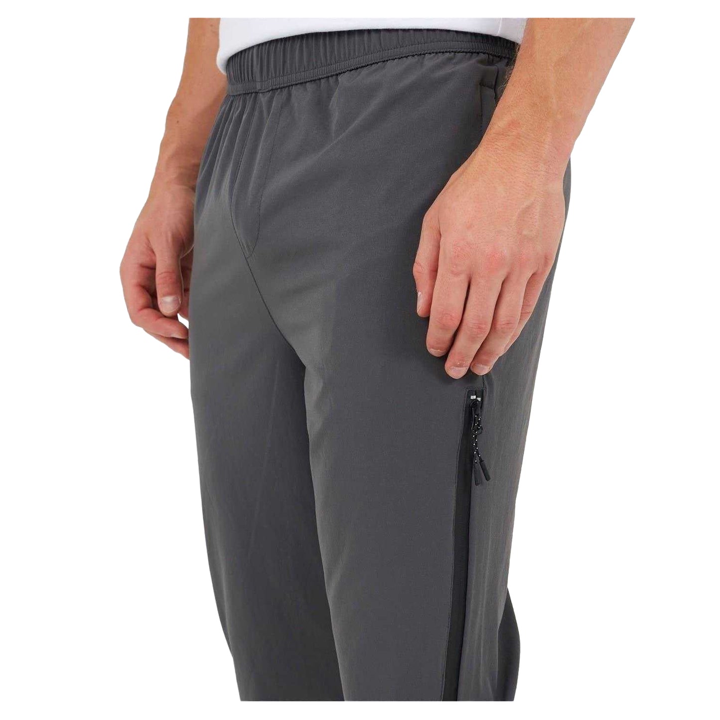 Dark Grey - Side - Brave Soul Mens Slim Joggers