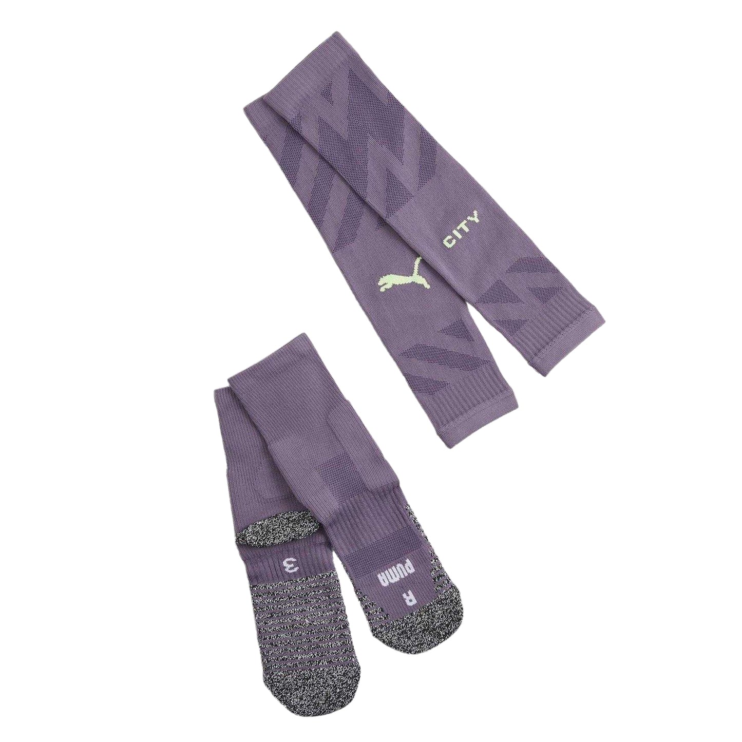Purple-Charcoal - Side - Puma Mens Manchester City FC Goalkeeper Socks