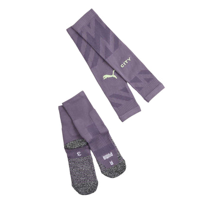 Purple-Charcoal - Side - Puma Mens Manchester City FC Goalkeeper Socks