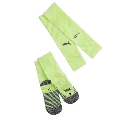 Yellow - Side - Puma Mens Manchester City FC Goalkeeper Socks