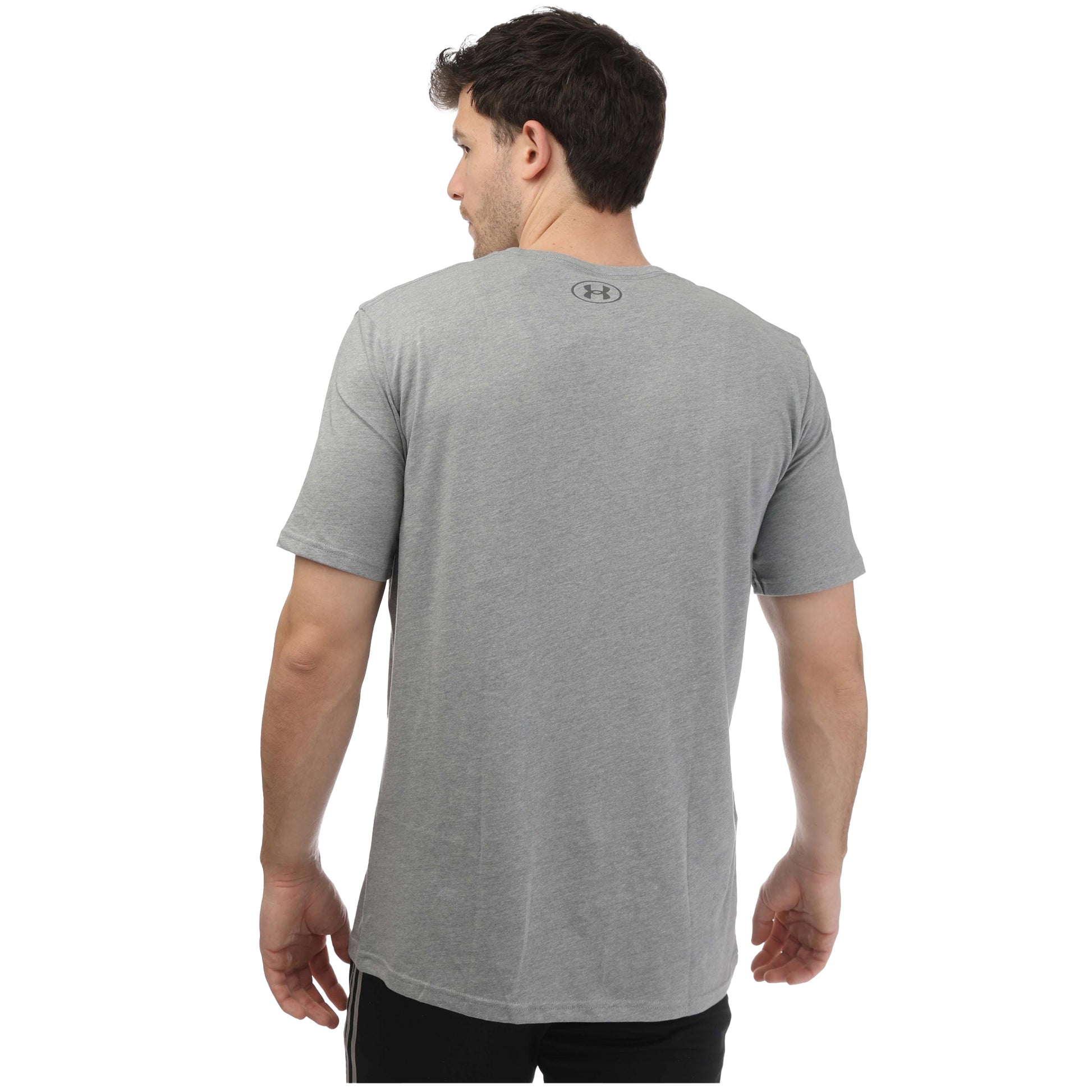 Grey - Back - Under Armour Mens Sportstyle Boxed Logo T-Shirt