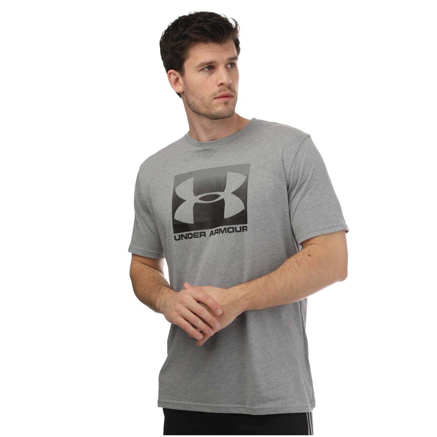 Grey - Front - Under Armour Mens Sportstyle Boxed Logo T-Shirt