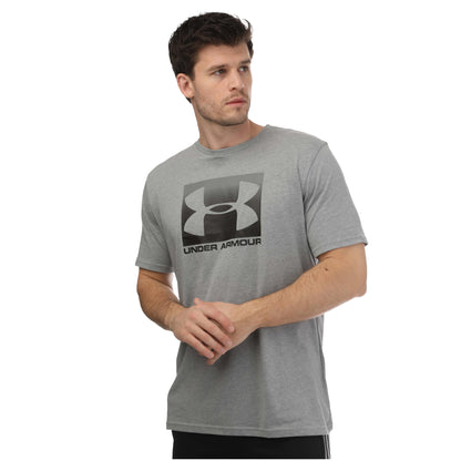 Grey - Front - Under Armour Mens Sportstyle Boxed Logo T-Shirt