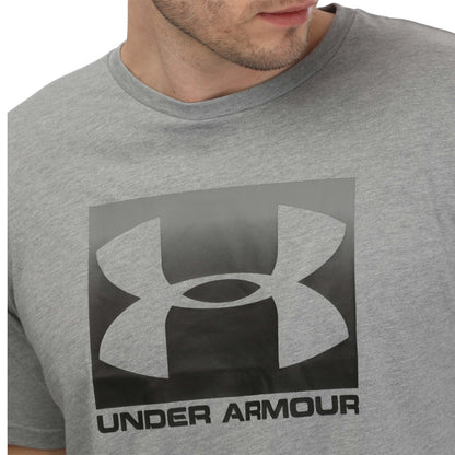 Grey - Side - Under Armour Mens Sportstyle Boxed Logo T-Shirt