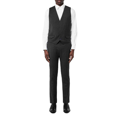 Charcoal - Lifestyle - Without Prejudice Mens Italian Slim Waistcoat
