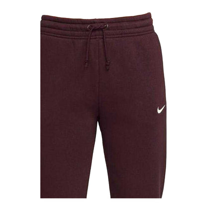 Burgundy - Side - Nike Womens-Ladies Phoenix Fleece Mid Rise Sweatpants