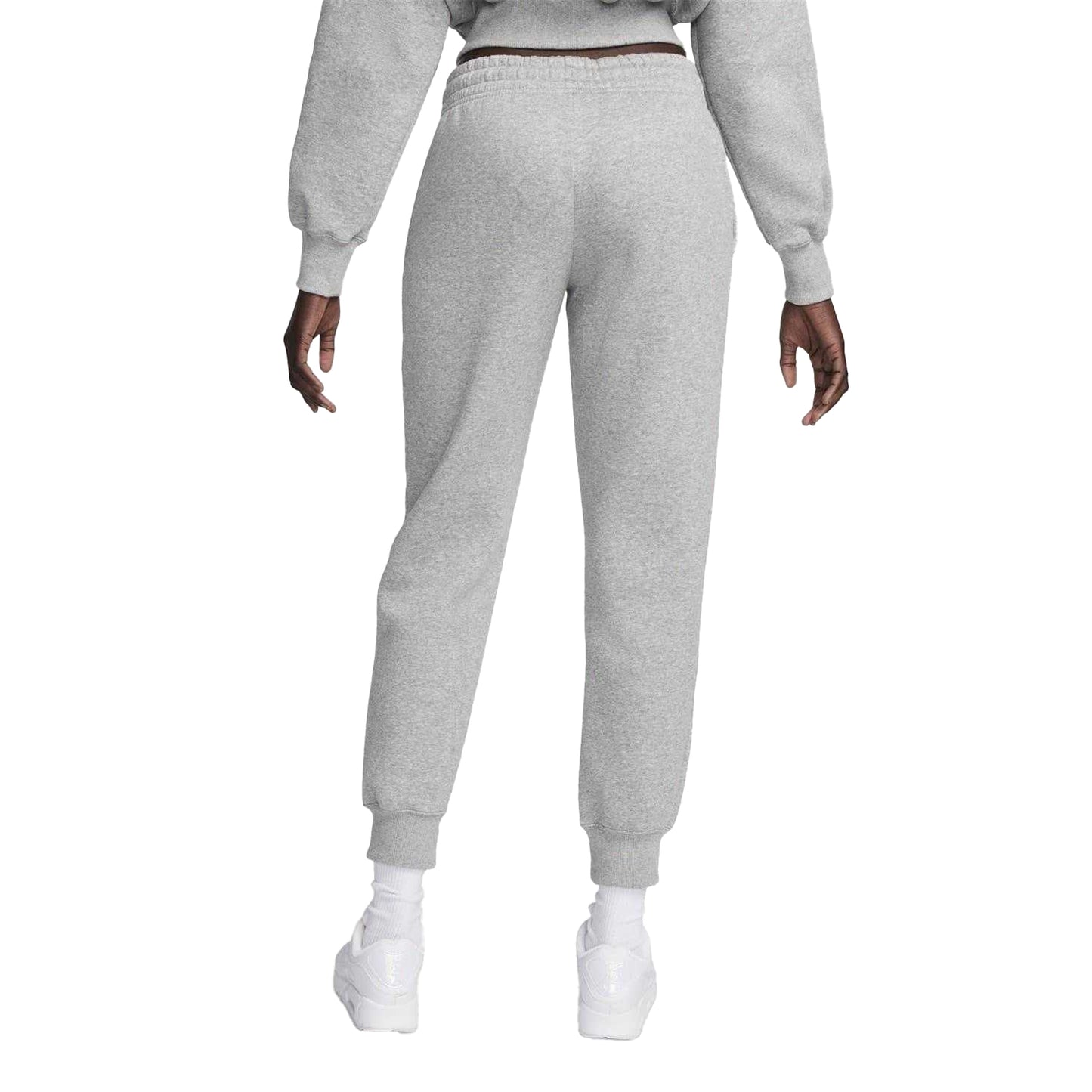 Grey Marl - Back - Nike Womens-Ladies Phoenix Fleece Mid Rise Sweatpants