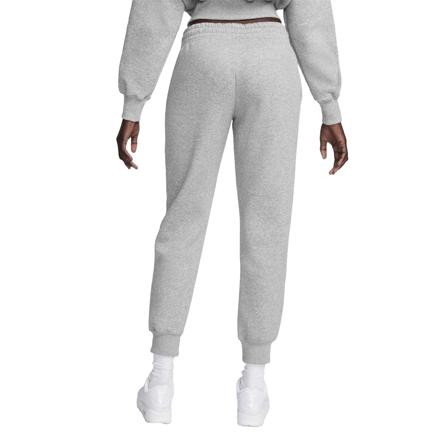 Grey Marl - Back - Nike Womens-Ladies Phoenix Fleece Mid Rise Sweatpants