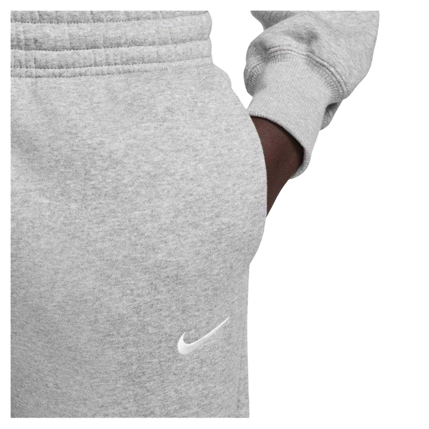 Grey Marl - Lifestyle - Nike Womens-Ladies Phoenix Fleece Mid Rise Sweatpants