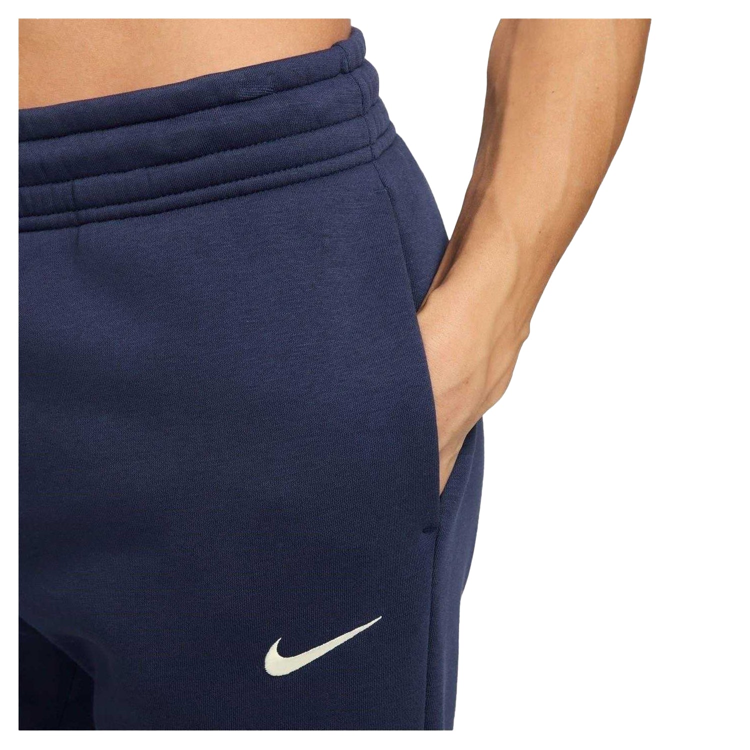 Midnight Navy - Side - Nike Womens-Ladies Phoenix Fleece Mid Rise Sweatpants