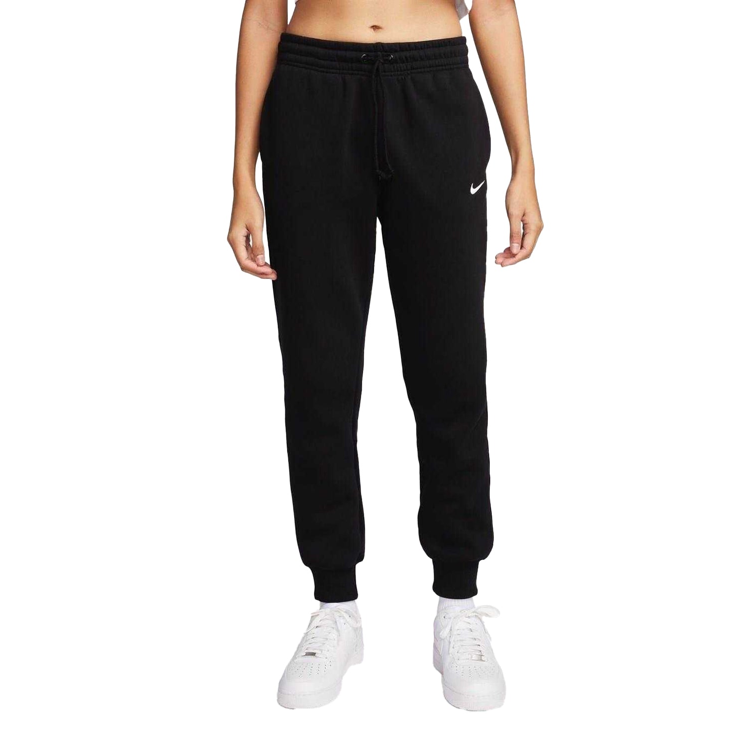 Black - Front - Nike Womens-Ladies Phoenix Fleece Mid Rise Sweatpants