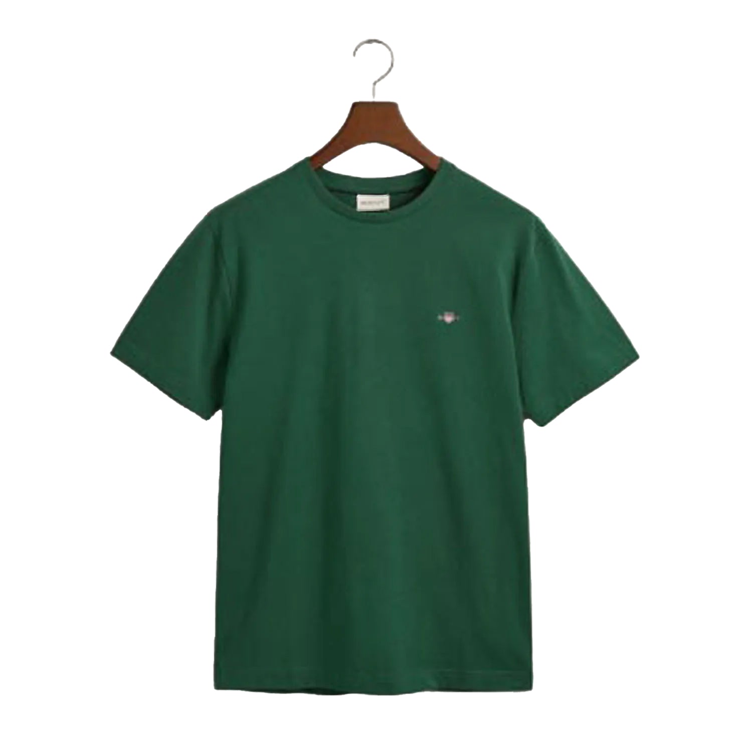 Green - Front - Gant Mens Archive Embroidered Logo T-Shirt