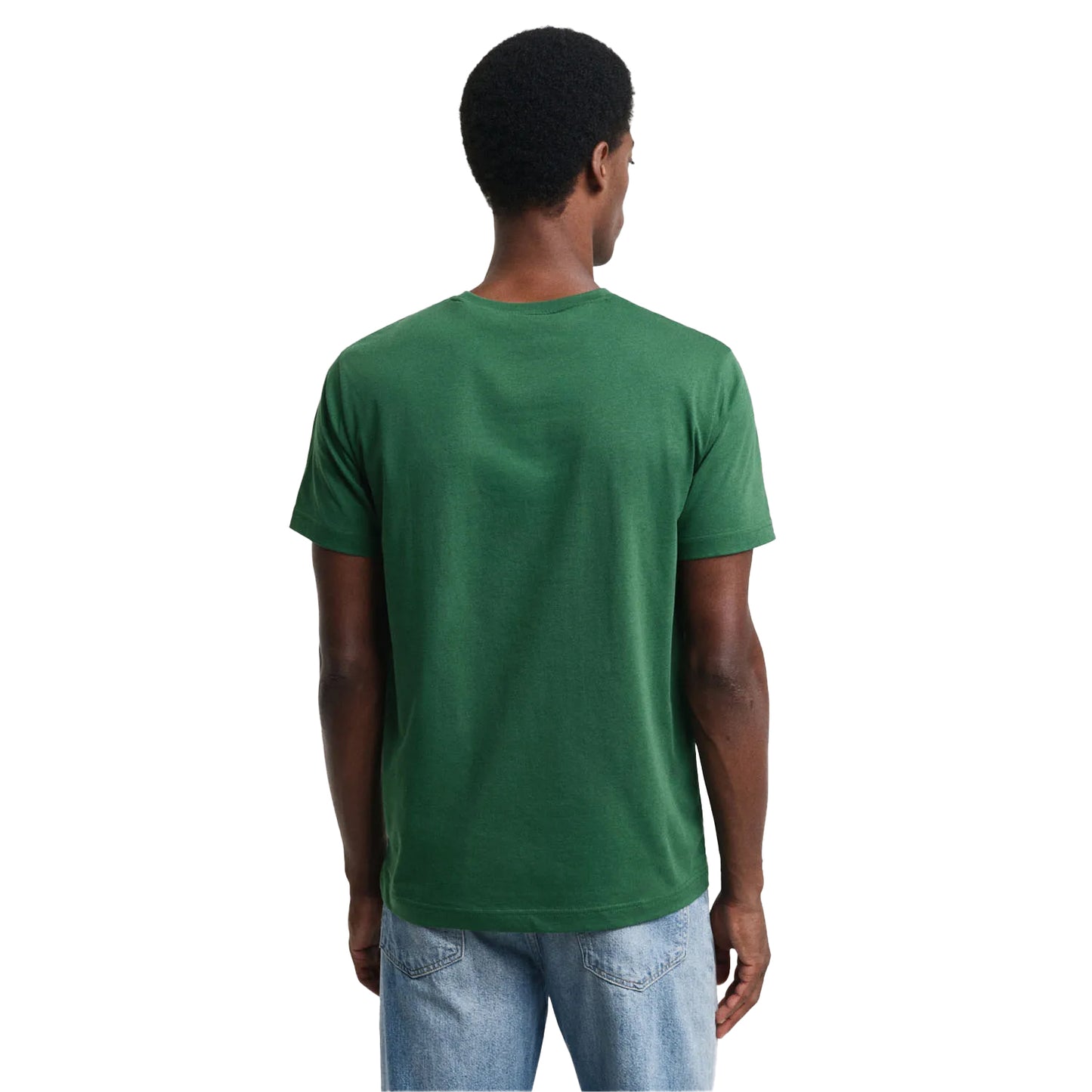 Green - Back - Gant Mens Archive Embroidered Logo T-Shirt