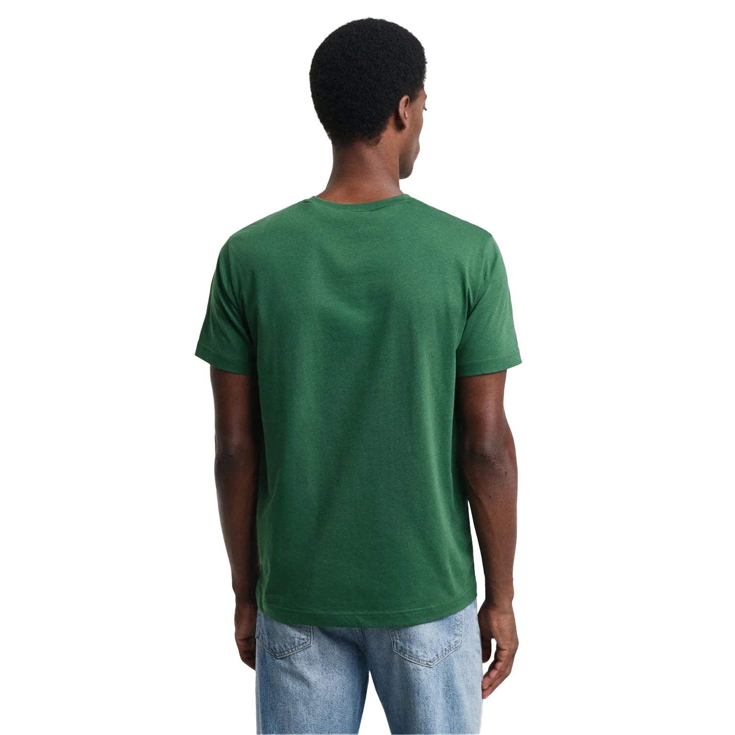 Green - Back - Gant Mens Archive Embroidered Logo T-Shirt