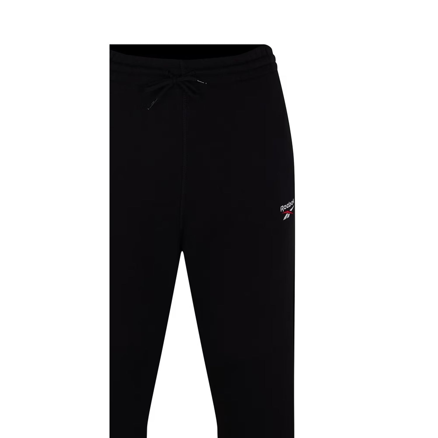 Black-White - Side - Reebok Mens Identity Fleece Joggers