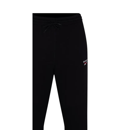 Black-White - Side - Reebok Mens Identity Fleece Joggers