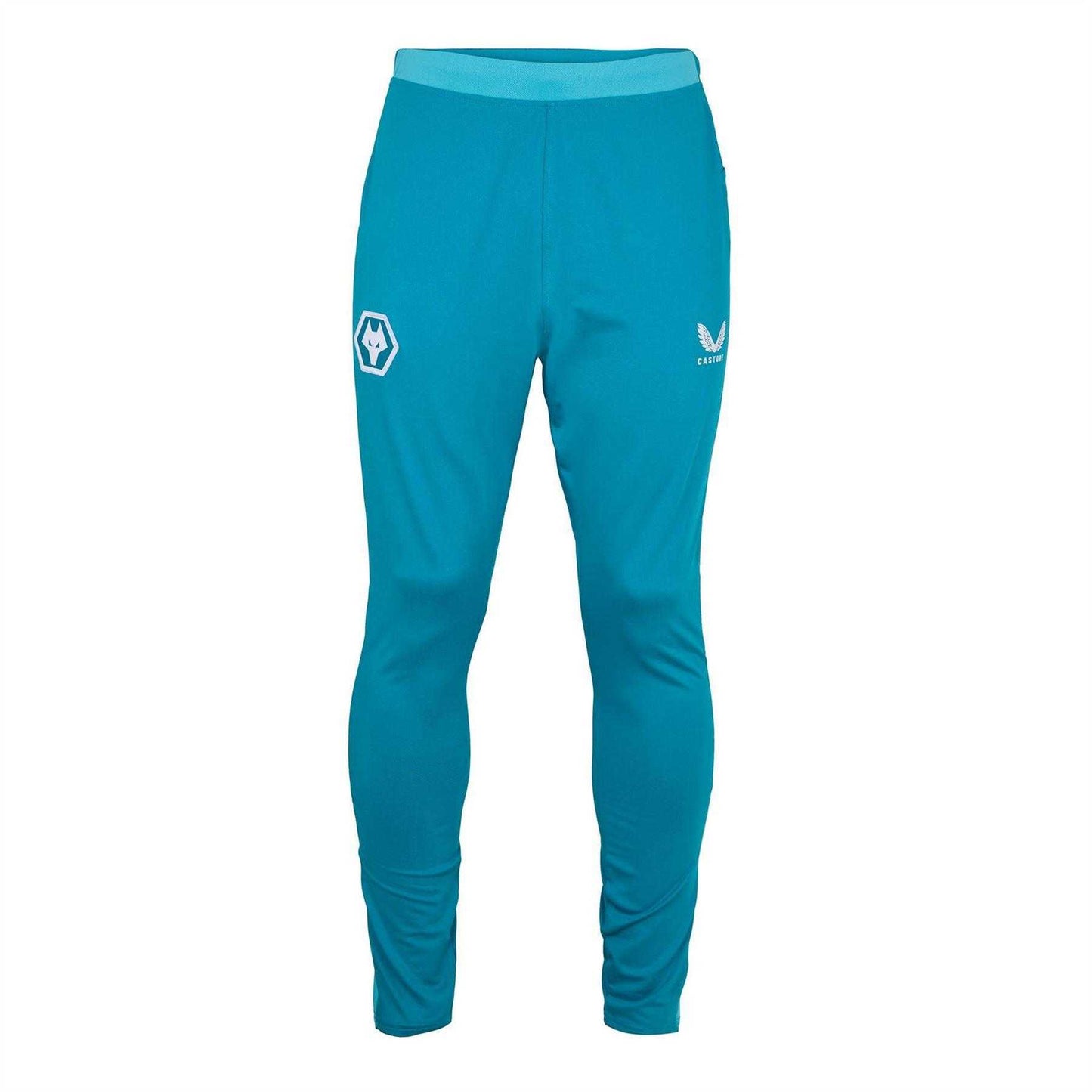 Pagoda Blue - Front - Castore Mens Wolverhampton Wanderers FC Tracksuit Bottoms