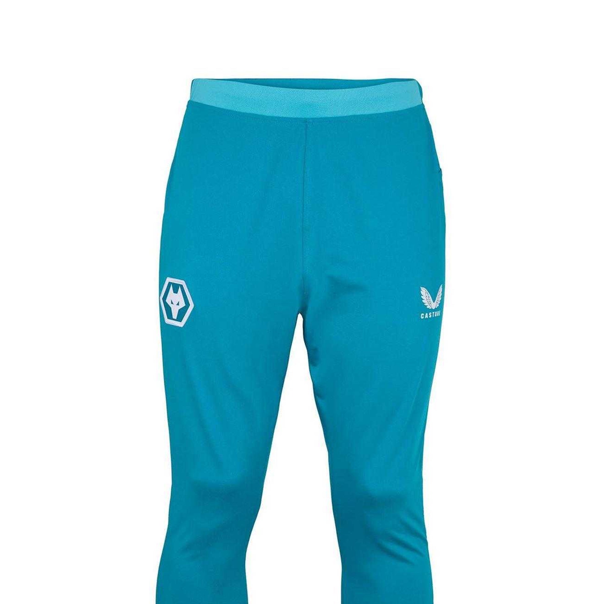 Pagoda Blue - Side - Castore Mens Wolverhampton Wanderers FC Tracksuit Bottoms
