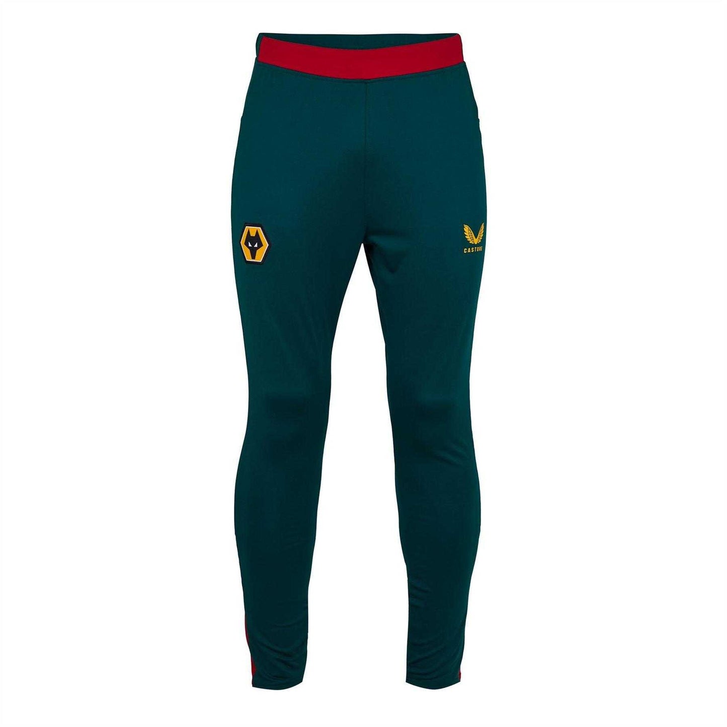 Red - Front - Castore Mens Wolverhampton Wanderers FC Tracksuit Bottoms