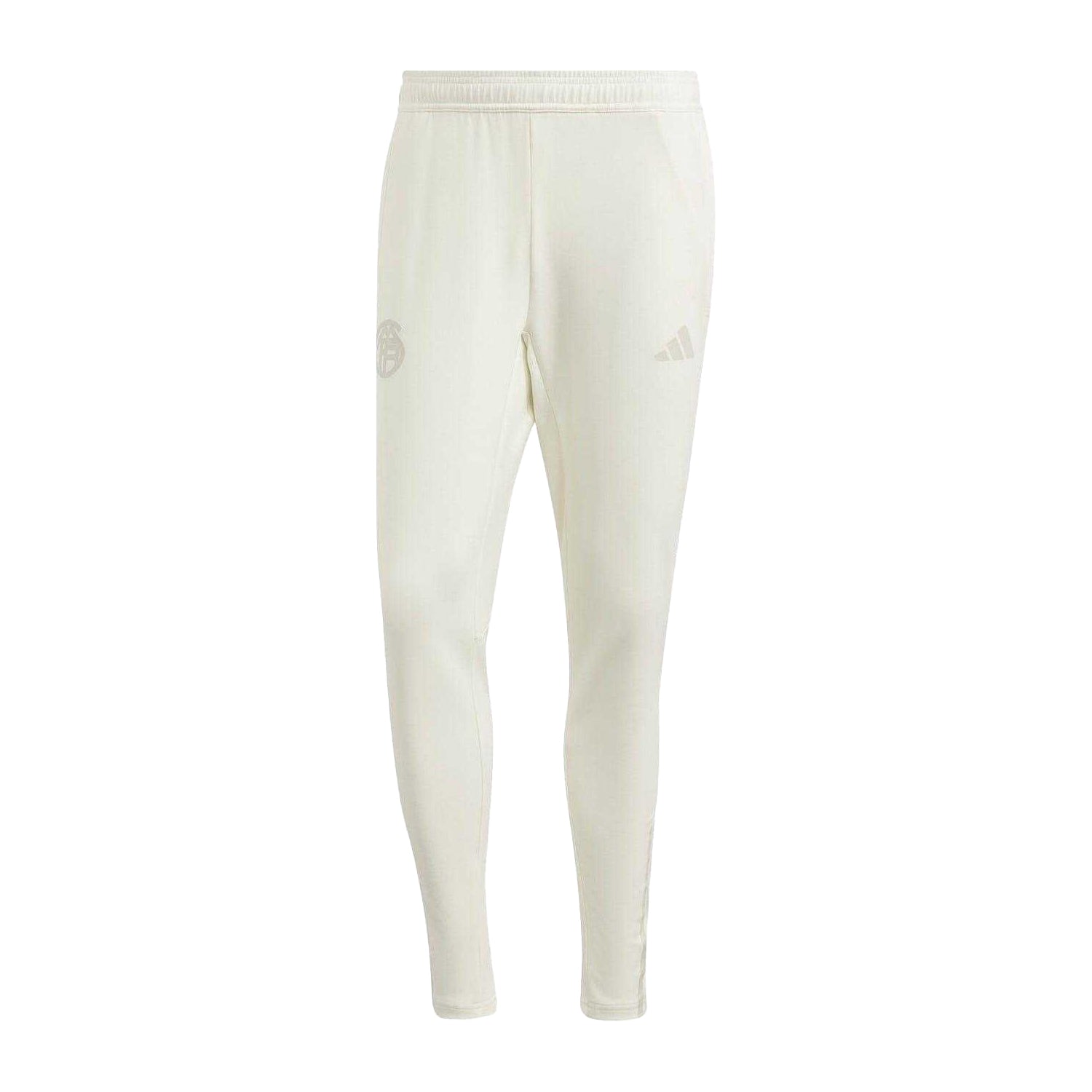 White - Front - Adidas Mens FC Barcelona Running Trousers