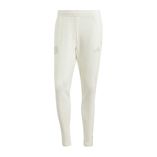White - Front - Adidas Mens FC Barcelona Running Trousers