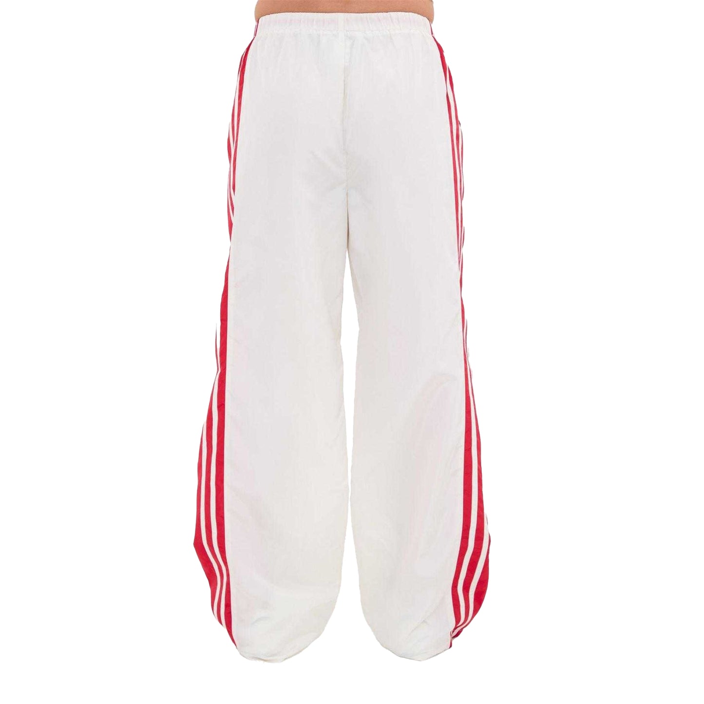 White - Back - I Saw It First Womens-Ladies Side Stripe Relaxed Fit Joggers