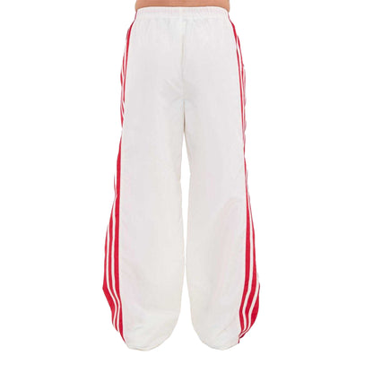White - Back - I Saw It First Womens-Ladies Side Stripe Relaxed Fit Joggers