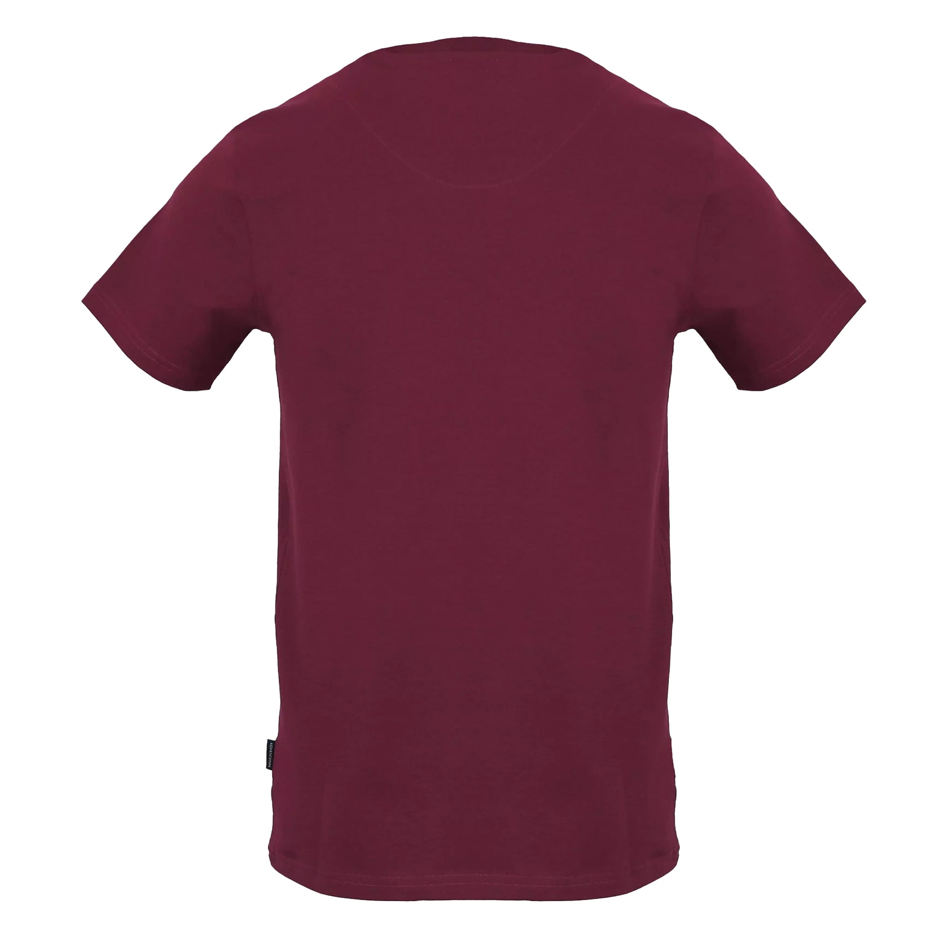 Red - Back - Aquascutum Mens Chest Logo T-Shirt