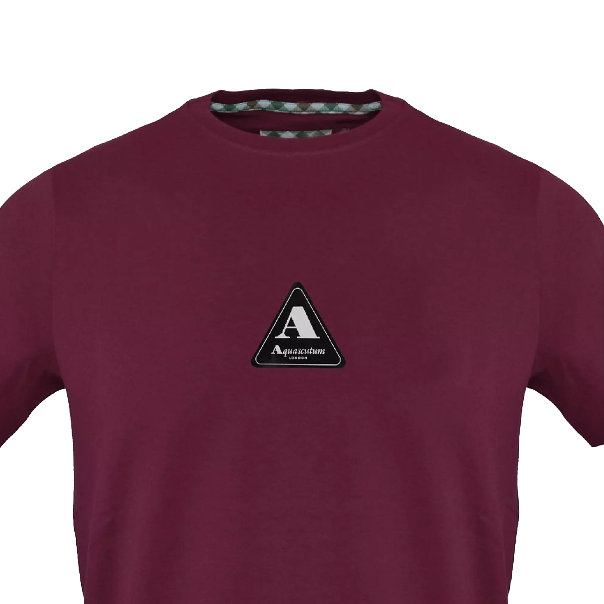 Red - Side - Aquascutum Mens Chest Logo T-Shirt