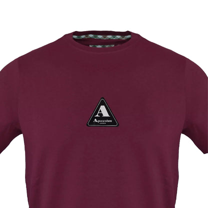 Red - Side - Aquascutum Mens Chest Logo T-Shirt