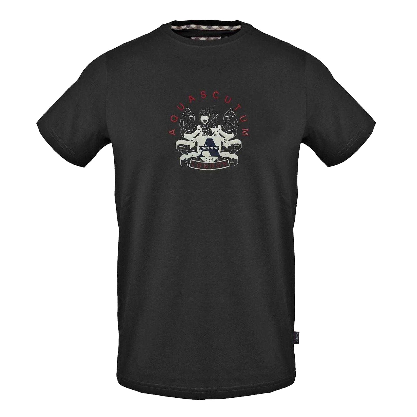 Black - Front - Aquascutum Mens Graphic Print T-Shirt