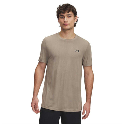 Brown - Front - Under Armour Mens Classic Logo T-Shirt