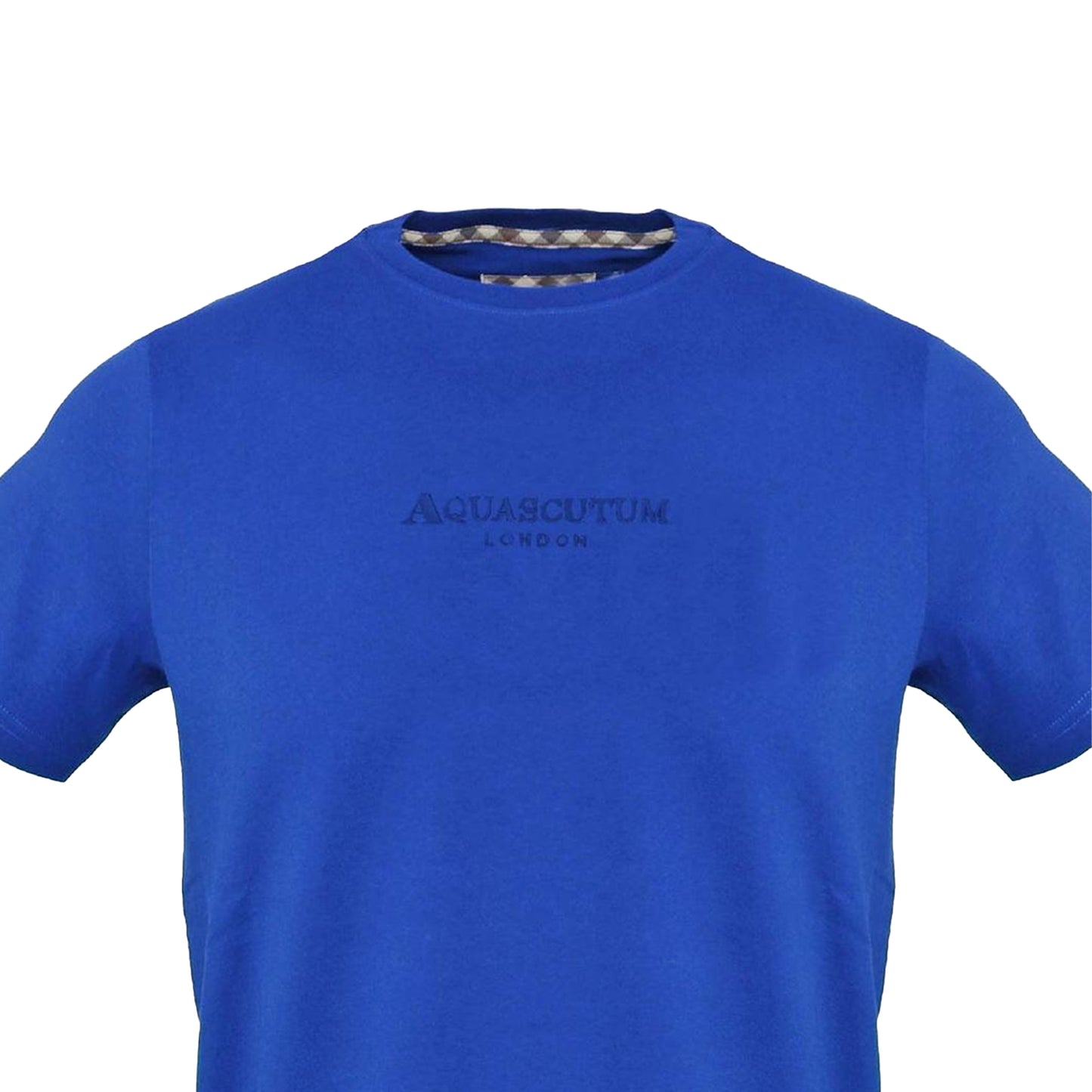 Sky - Side - Aquascutum Mens Text Logo T-Shirt