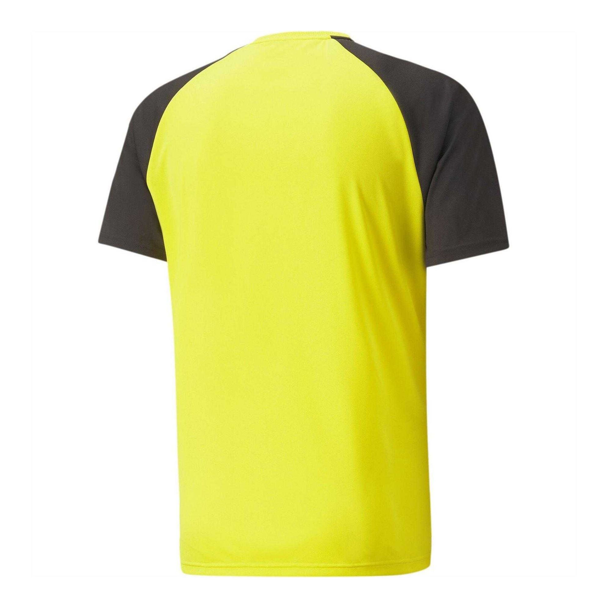 Yellow-Black-White - Back - Puma Mens TeamPACER Colour Block T-Shirt