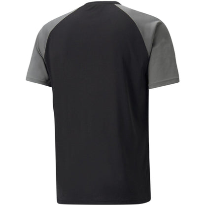 Black-Pearl-White - Back - Puma Mens TeamPACER Colour Block T-Shirt