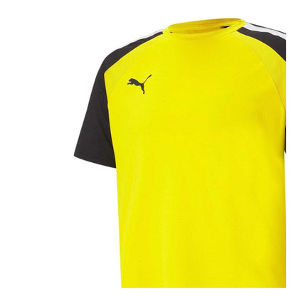 Yellow-Black-White - Side - Puma Mens TeamPACER Colour Block T-Shirt