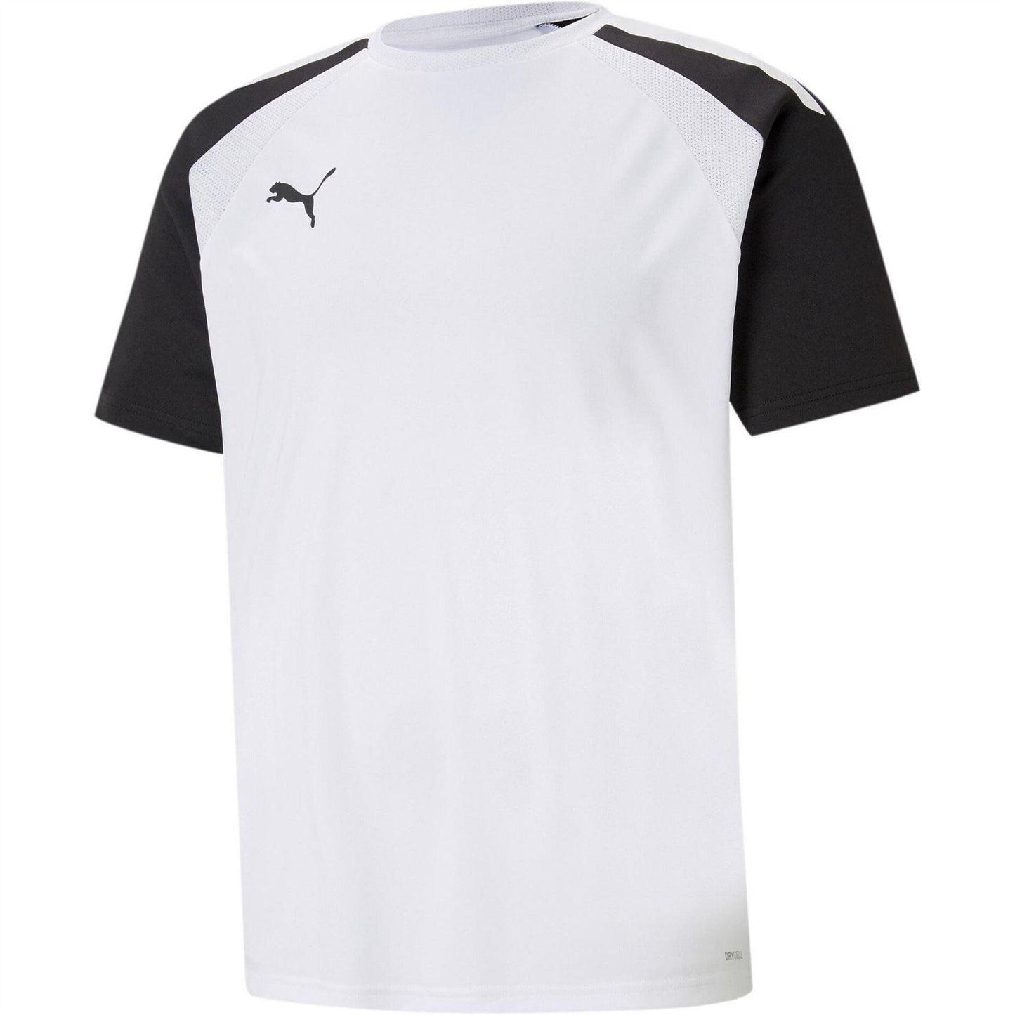 White-Black - Front - Puma Mens TeamPACER Colour Block T-Shirt