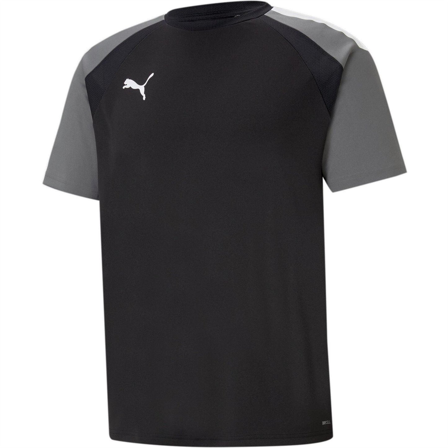 Black-Pearl-White - Front - Puma Mens TeamPACER Colour Block T-Shirt