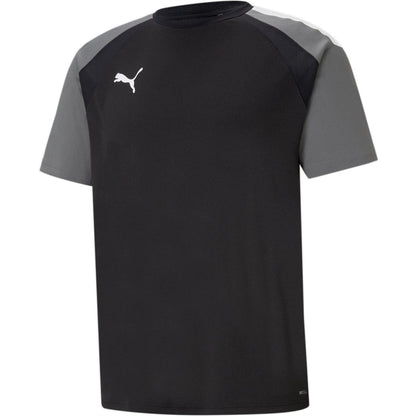 Black-Pearl-White - Front - Puma Mens TeamPACER Colour Block T-Shirt