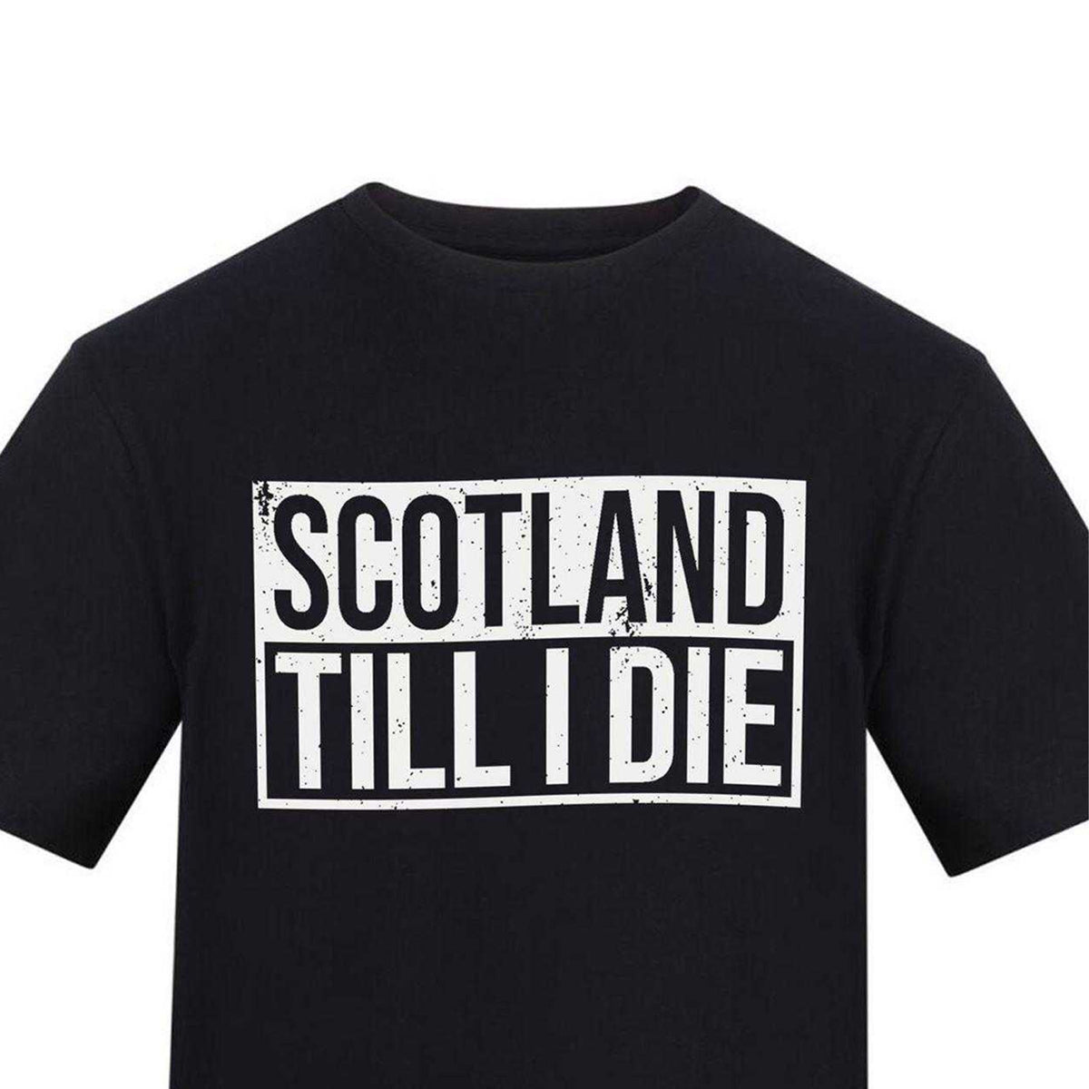 Black - Side - AWD Mens Scotland Till I Die T-Shirt