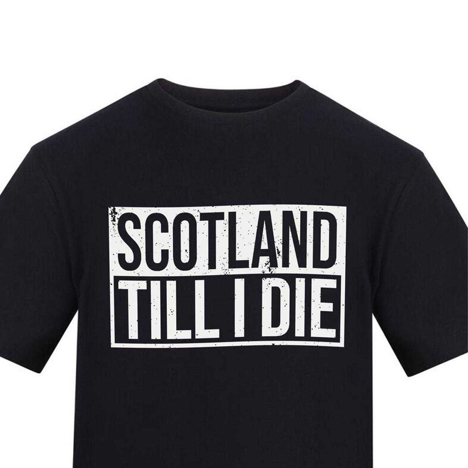 Black - Side - AWD Mens Scotland Till I Die T-Shirt