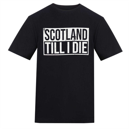 Black - Front - AWD Mens Scotland Till I Die T-Shirt