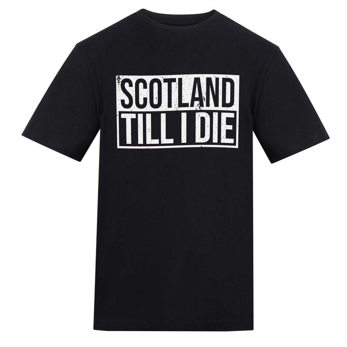 Black - Front - AWD Mens Scotland Till I Die T-Shirt